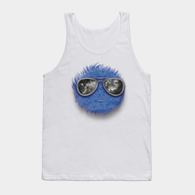 Fuzzy Cool Stargazer, Fun Graphic Tank Top by cherdoodles